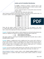 Random Variables and Its Probability Distributions