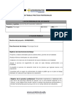 PLAN DE TRABAJO - Convenio Remunerado - PRACTICAS PROFESIONALES UNIMINUTO