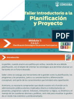 Modulo 1 Planificación Estratégica Situacional Participativa