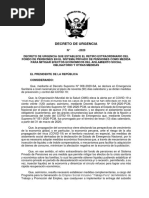 Proyecto de Decreto de Urgencia - PDU Retiro AFP (MEF) PDF