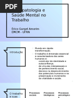 Aula SAUDE MENTAL - TRABALHO