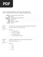 Task 3 - Comprehension Quiz (Grammar, Vocabulary, Reading, Listening)