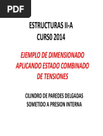 Ejemplo de Estado Combinado de Tensiones - Cilindro A Presion