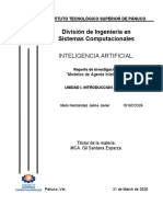 Reporte de Investigación "Modelos de Agente Inteligente"