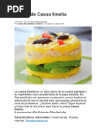 Causa Limeña Receta Peruana