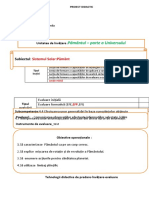 Proiect Didactic Model