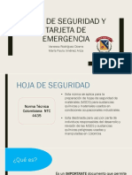 Hoja de Seguridad y Tarjeta de Emergencia