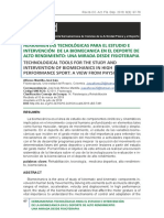 Herramientas Tecnológicas para El Estudio e Intervención de La Biomecánica en El Deporte de Alto Rendimiento