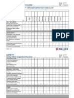 Safety Officer Inspection Checklist