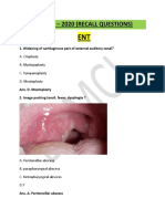 Neet 2020 Recall Questions With Answer Key PDF