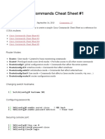 (CCNA) Cisco Commands Cheat Sheet #1