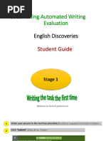 Using Automated Writing Evaluation English Discoveries Student Guide