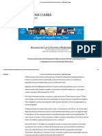 Resumo Da Carta Encíclica Redemptoris Missio - Canção Nova Cuiabá PDF