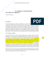 CLASE 9. Ensayos Truncos de Reforma y Modernizacón Del Estado en La Argentina PDF