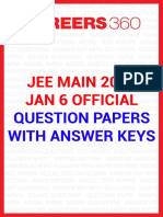 JEE Main - 2020 January 6 Official Question - Paper With Answer Key PDF