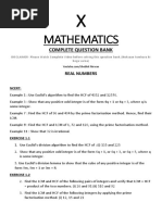 Mathematics: Complete Question Bank