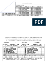 11º Torneio de Futsal Da Escola Estadual Padre Monte em 2013