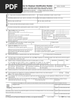 Application For Employer Identification Number: Action Date Signature