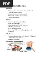 Shoulder Dislocation