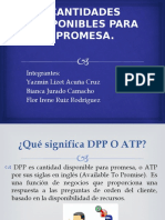 CANTIDADES DISPONIBLES PARA PROMESA Equipo4