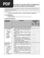 Planificacion Curricular Modelo 3° Grado