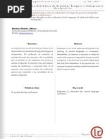 Consideraciones Sobre La Evaluación de La Lengua de Personas Inmigradas Adultas y Adolescentes PDF