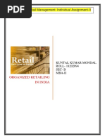 Retail Management Individual Assignment-II - 18202094