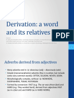 Derivation: A Word and Its Relatives