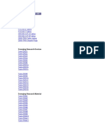 2009 Links and Table List