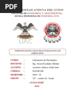 Informe de Porcentaje de Caras Fracturadas