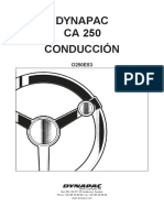 Dynapac CA 250 Conducción: Box 504, SE-371 23 Karlskrona, Sweden Phone: +46 455 30 60 00, Fax: +46 455 30 60 30