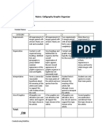 Calligraphy Rubric