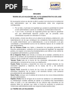 Resumen Teoría de Las Nulidades Del Acto Administrativo de Jose Araujo Juárez