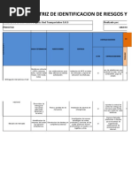 Matriz Identificacion de Riesgos y Oportunidades CASO 1