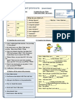 Subject and Object Pronouns: (Exercises)