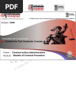 Criminal Justice Administration Models of Criminal Procedure