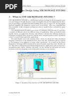 Patch Antenna Design Using MICROWAVE STUDIO