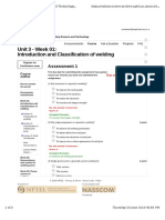 Unit 3 - Week 01: Introduction and Classification of Welding