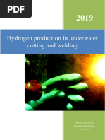 Hydrogen Production in Underwater Cuttin