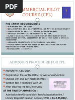 Commercial Pilot Course (CPL) : Pre-Entry Requirements