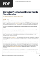 Ejercicios Prohibidos Si Tienes Hernia Discal Lumbar - Mederix