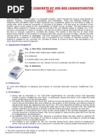 Consistency of Concrete by Vee-Bee Consistometer Test: 1. Objective