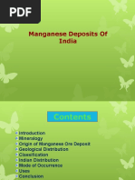 Manganeese Deposits of India