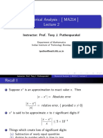 Numerical Analysis: (MA214) : Instructor: Prof. Tony J. Puthenpurakal