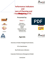 Key Performance Indicators and Drivers of Planning and Budgeting - Food Business of ITC