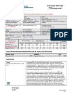 Advisory Services PDS Approval: Project Information