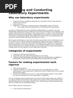 Designing and Conducting Laboratory