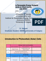 Small Scale Renewable Energy Systems Hands-On Short Course July 2012