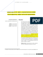 GONZALEZ REY - Subjetividad Social Sujeto y Representaciones Sociales