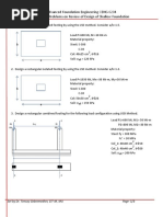 Advanced Foundation Engineering CENG 6204 Examples Problems On Review of Design of Shallow Foundation